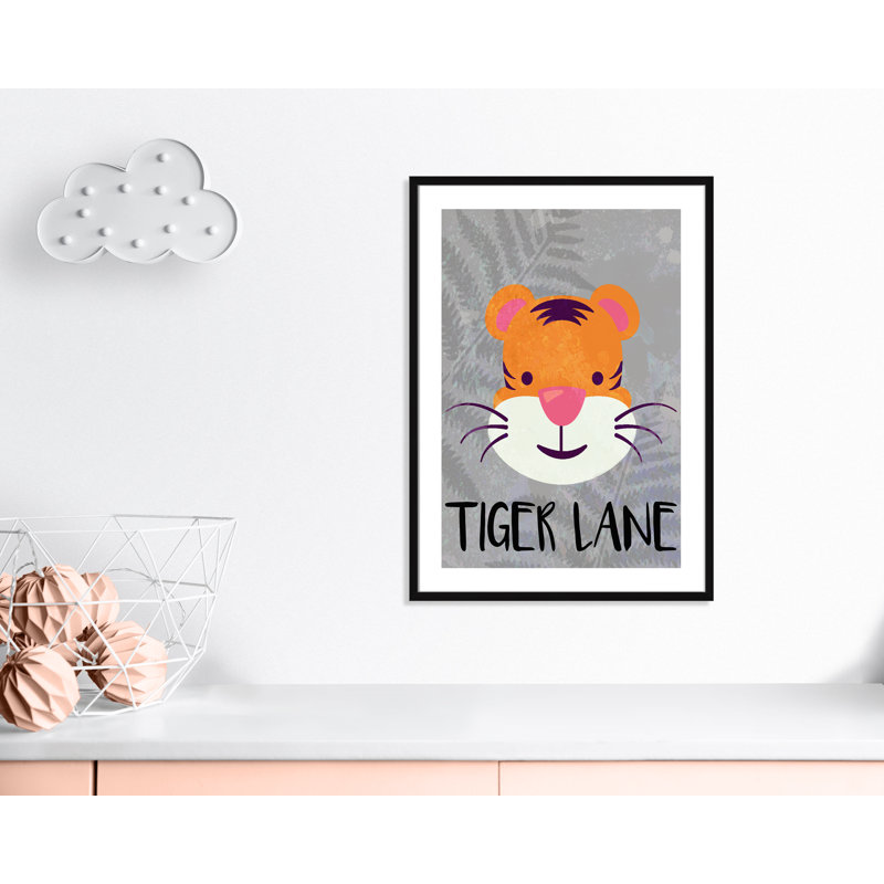 Tigert Lane Tiger Lane Paper Print, 34.5" H x 24.5" W x 1.18" D, Black Box Framed