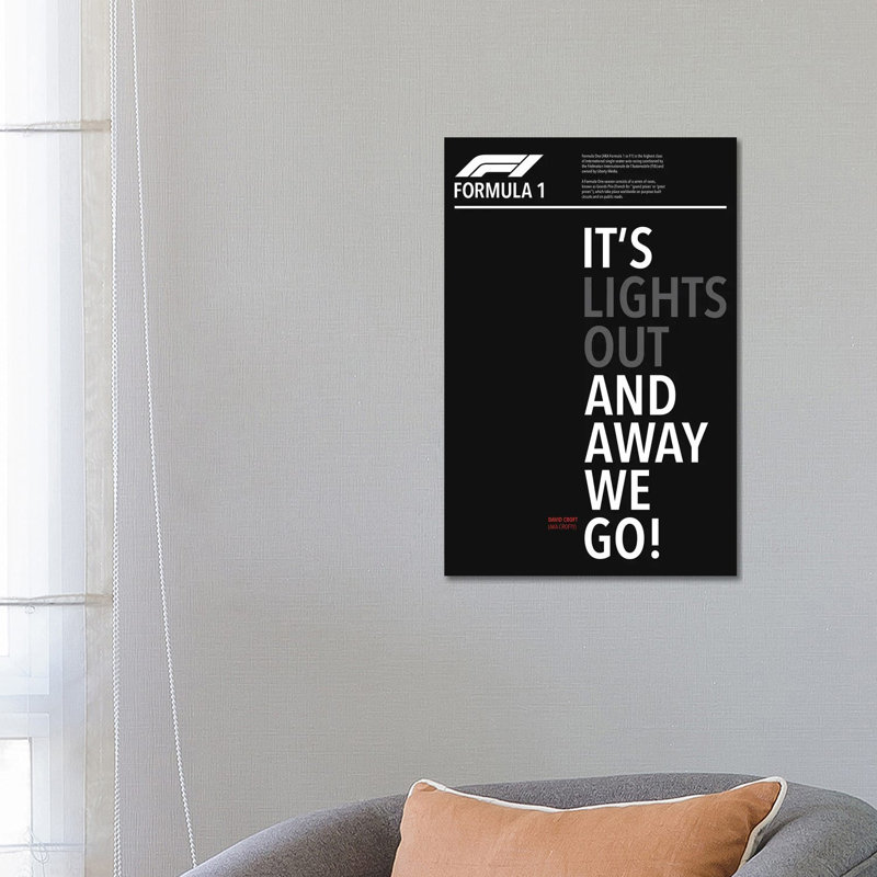 It's Lights out and away We Go - Wrapped Canvas Typography, 101.6 cm H x 66.04 cm W