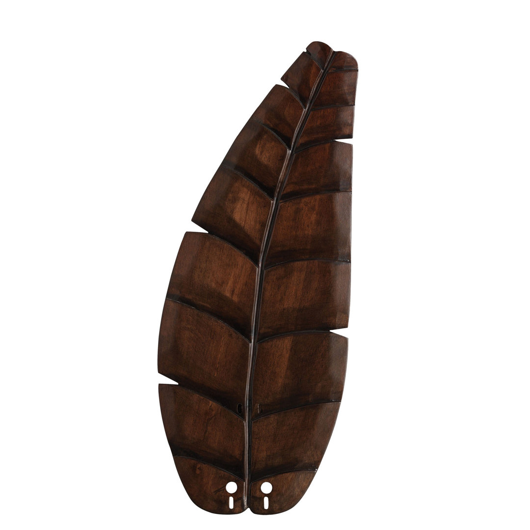 Islander 22 inch Indoor Ceiling Fan Oval Leaf Carved Wood Blades (Set of 5) Fanimation