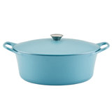Rachael Ray NITRO Cast Iron Dutch Oven / Casserole Pan, Induction-suitable, 6.5 Quart