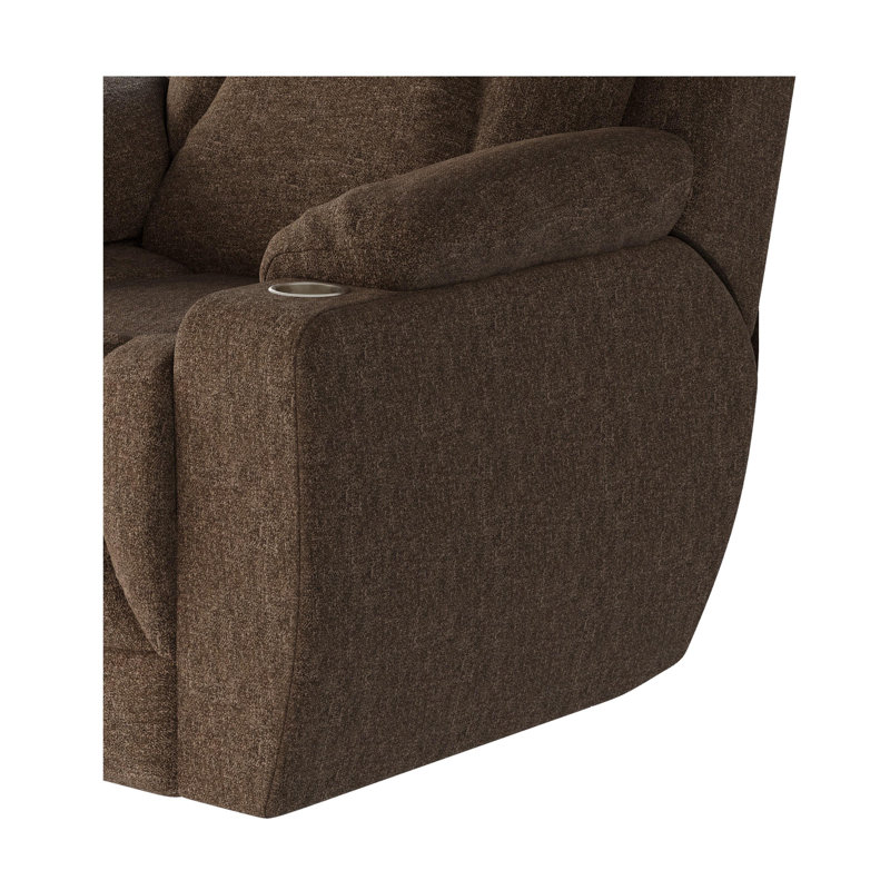 Fauteuil inclinable près du mur pour homme, Brun, Chenille