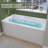 60'' x 32'' Drop-in Bathtub Acrylic  Alcove Apron Skirt Walk-in Soaking Tub in Glossy White  with Overflow & Drain in Chrome-101270762