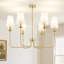 6-light Modern Chandeliers For Dining Room Light Fixture With Shades