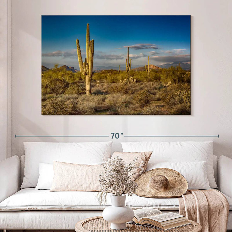 Harnek Arizona Desert Cactus, H 34 po x l 51 po