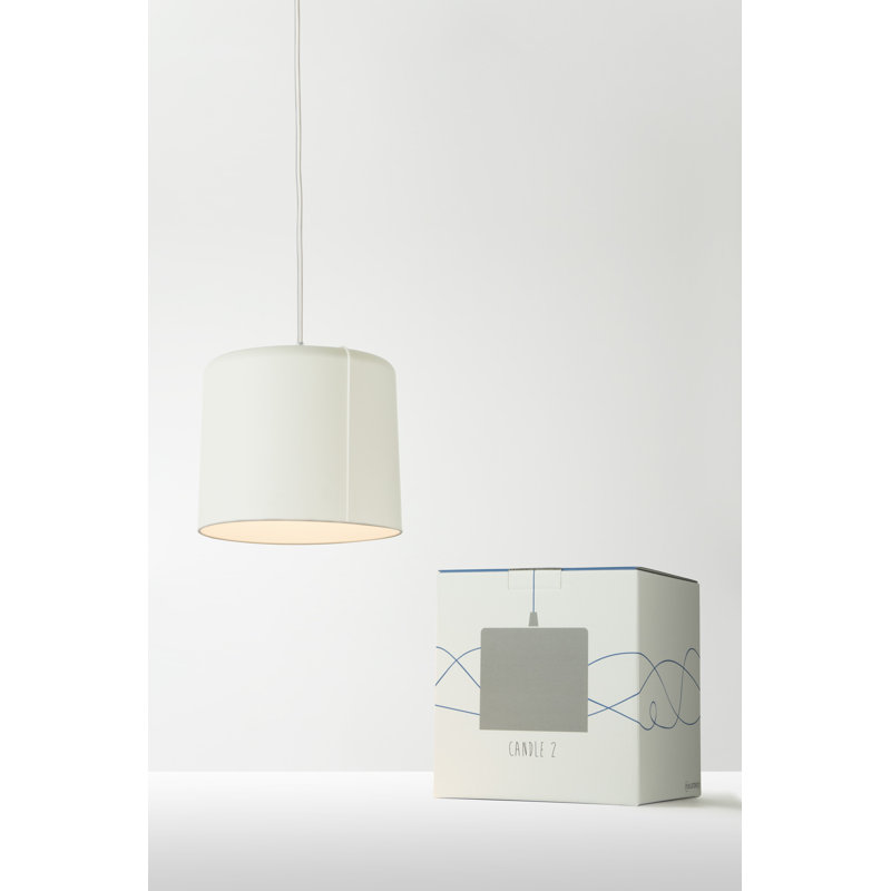 Be.pop 1 - Light Cylinder Pendant, White, White