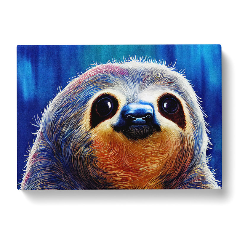 Watercolour Sloth Vol.2 - Wrapped Canvas, 50cm H x 76cm W x 3cm D