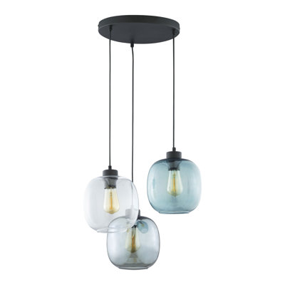 Evelita 3 - Light Stainless Steel Cluster Pendant