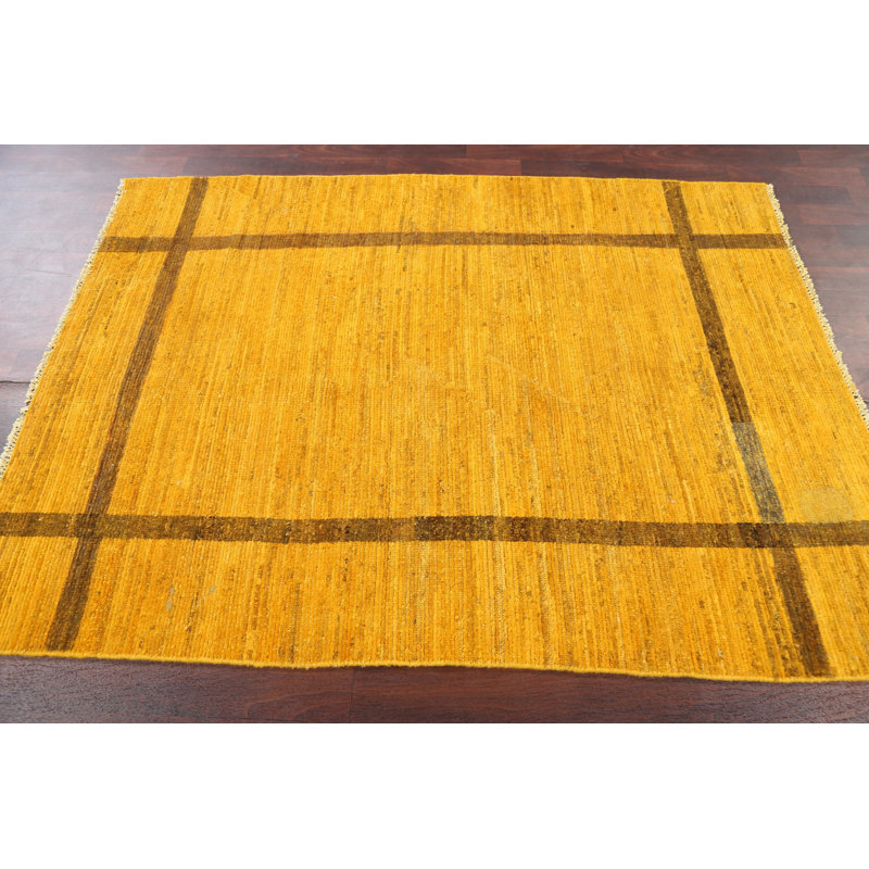 Tapis jaune Gabbeh 5 x 6