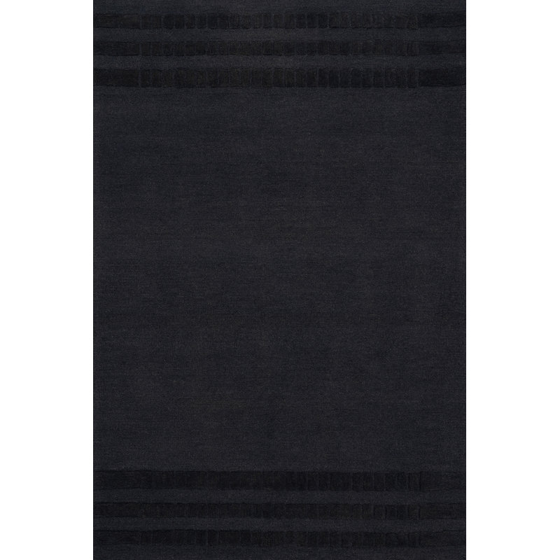 Carmeon Hamilton Barron Solid Bohemian Wool Rug, Rectangle 5' x 8'