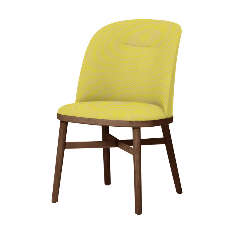 Bund Upholstered Dining Chair, Natural Walnut, Era CSE13