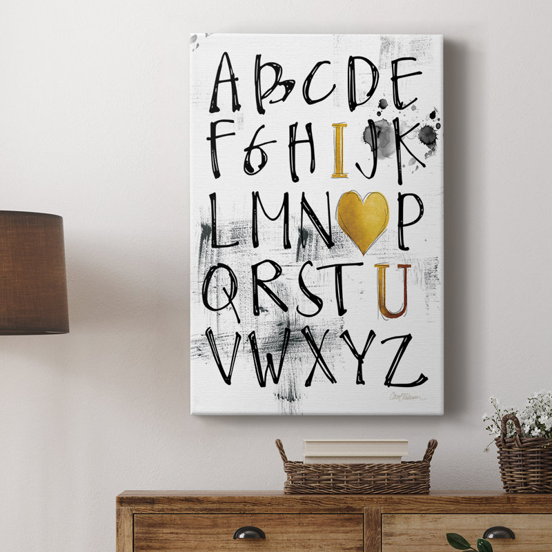 Alphabet Love -Gallery Wraraped Cavas, H 36 po x l 24 po