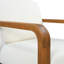 Chaise d'appoint de patio moderne Galvin avec coussin épais et structure en bois d'acacia-130695198