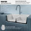 Ensemble d'évier de cuisine à double cuve en quartz 33 po Karran-127373078