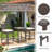 Outdoor Bar Table Patio Bar Height Bistro Table 39" Tall Outdoor High Top Square Pub Patio Table Wicker Rattan Metal Dinning Bar Table With Adjustable Feet For Balcony Outside Pool Deck Backyard Brown