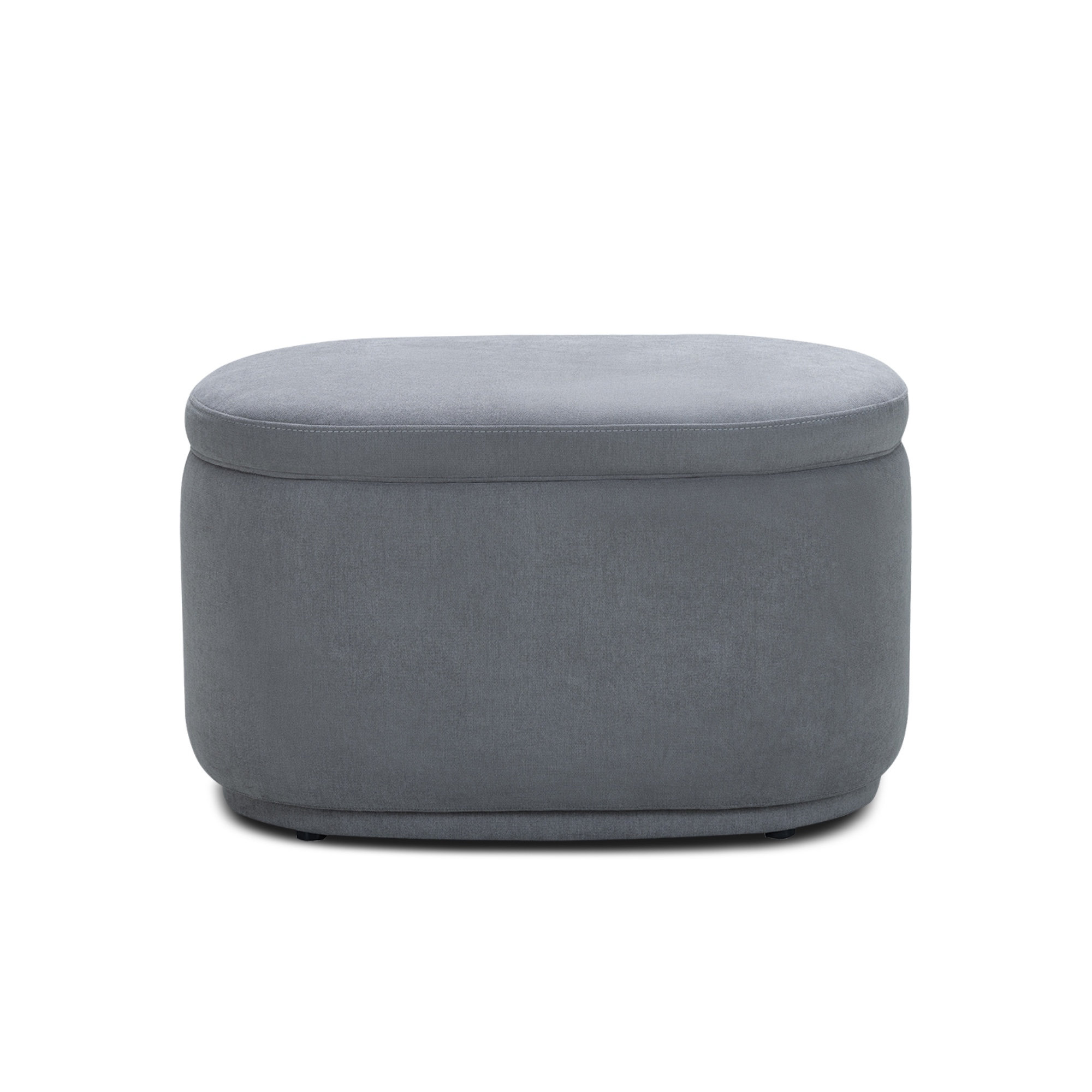 Nurture& The Ottoman Premium Quality Storage for Nursery with Stain-Resistant Performance Fabric, Gray Cotton Blend