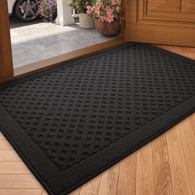 AMORVITA Boho Sun Doormat 17x30 Inch - Non-Slip Indoor/Outdoor Entrance Mat, Low Profile Dirt Trapper