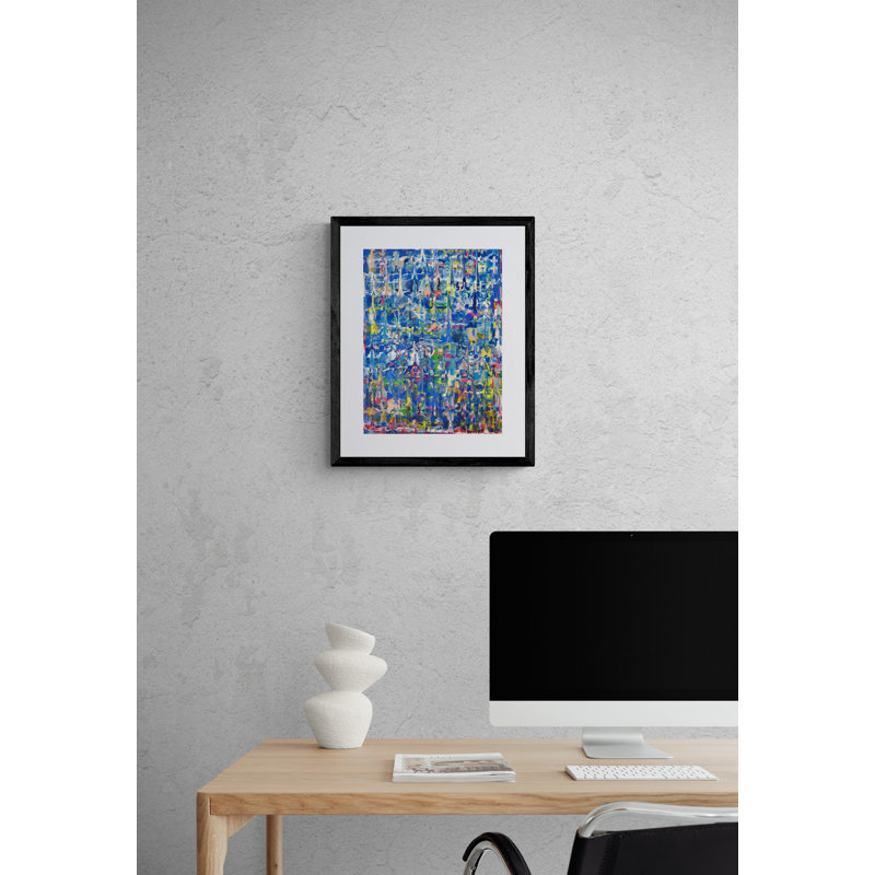 Carpe Diem n ° 14 par Drew Gaffney - peinture encadrée, H 31,25 po x l 25,25 po