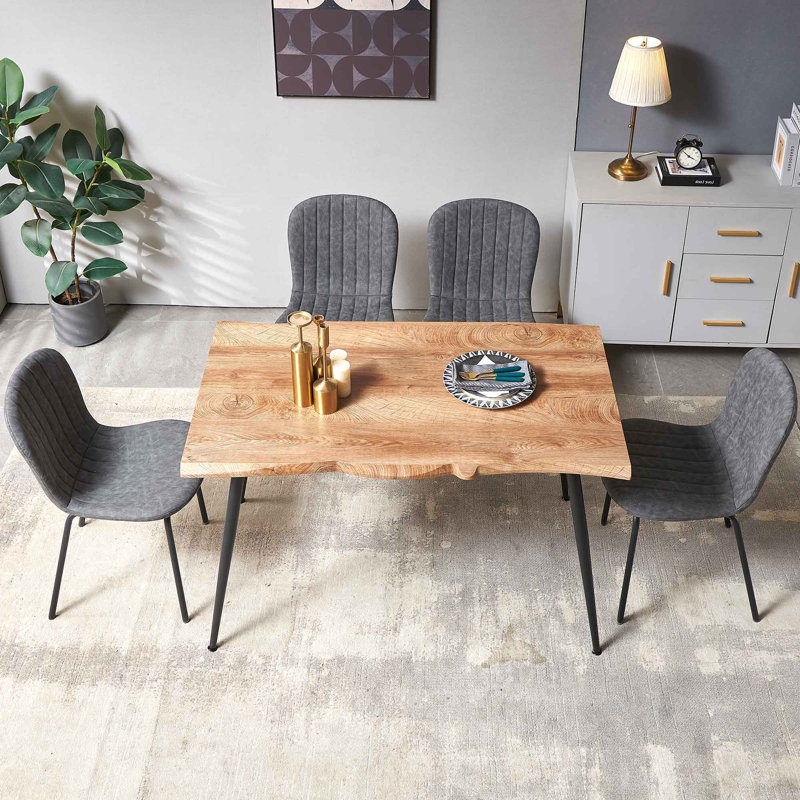 4 - Person Four Leg Dining Set, Gray