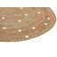 Alafia Round 140 cm x 140 cm Polka Dots Jute / Sisal Hand Braided Area Rug