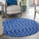 Tapis bleu / blanc à motif géométrique Ellar