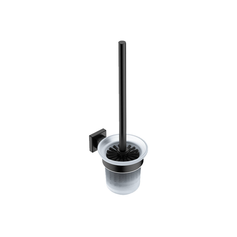 8500 Series 15.2" Metal Wall Mounted Toilet Brush and Holder, Matte Black
