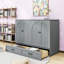 Lit escamotable élégant Annaelle avec grand rangement et charge USB-698553266-698553269
