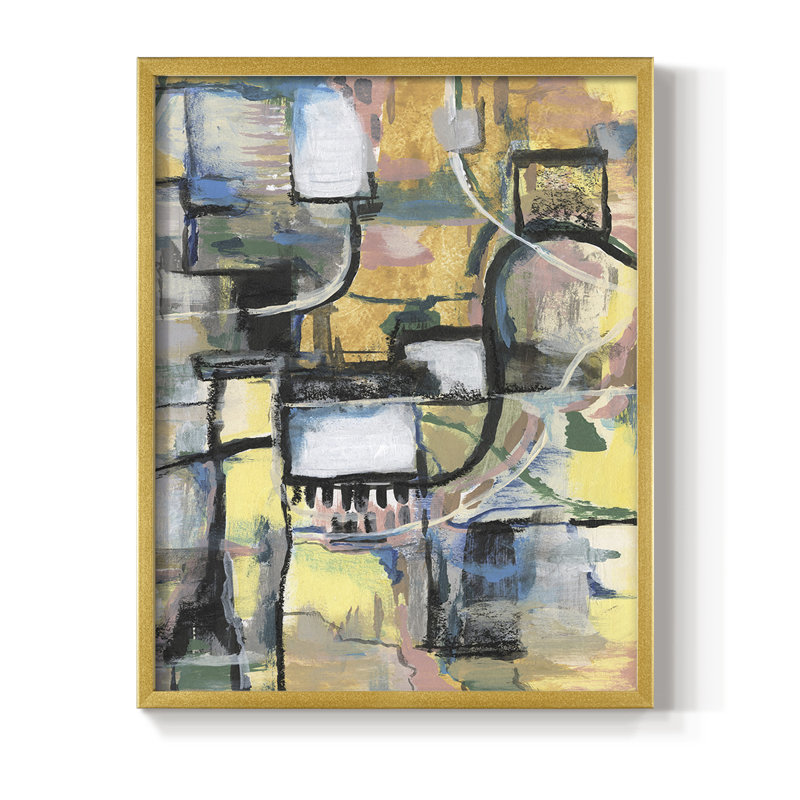 «Memory Screen II», reproduction encadrée - bois massif, H 21 po x l 17 po, Doré