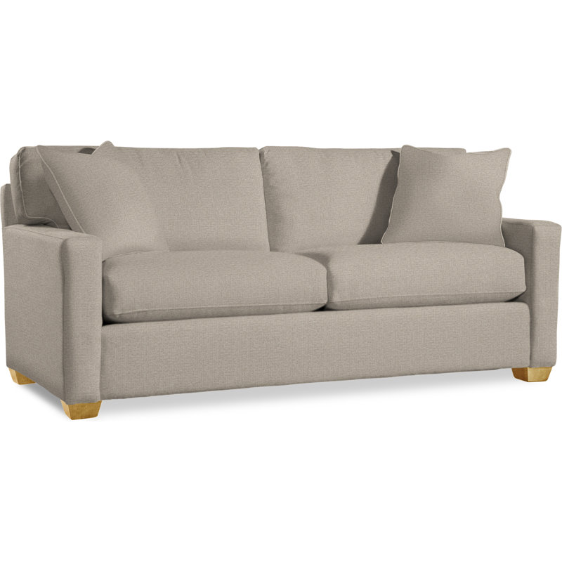 Gramercy Park Sofa, Beige Performance Fabric; 0851-73, Honey Finish