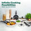 Batterie de cuisine 12 pièces Crème: des essentiels polyvalents pour une cuisson sans effort!