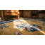 Small Size Floral Pattern Antique Silk Pile Chinese Area Rug