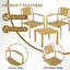 Ensemble de 2 chaises individuelles + table basse, jaune, mobilier multifonctionnel intérieur/extérieur, polypropylène, antirouille, imperméable, patins antidérapants, design ergonomique, support robuste, configuration 5 places, style minimaliste