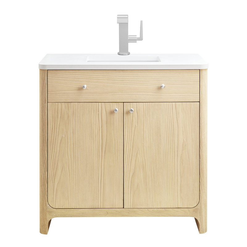 Gracyn 36'' W Single Vanity, White Zeus, Coastal Driftwood