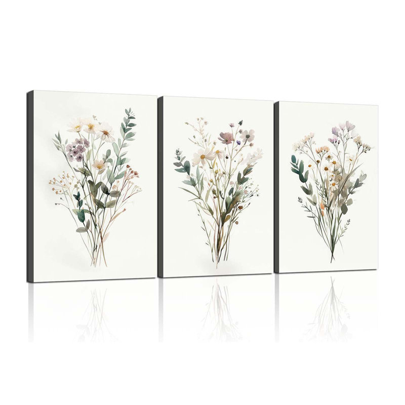 3 Piece Wrapped Canvas Print, 60 cm H x 40 cm W