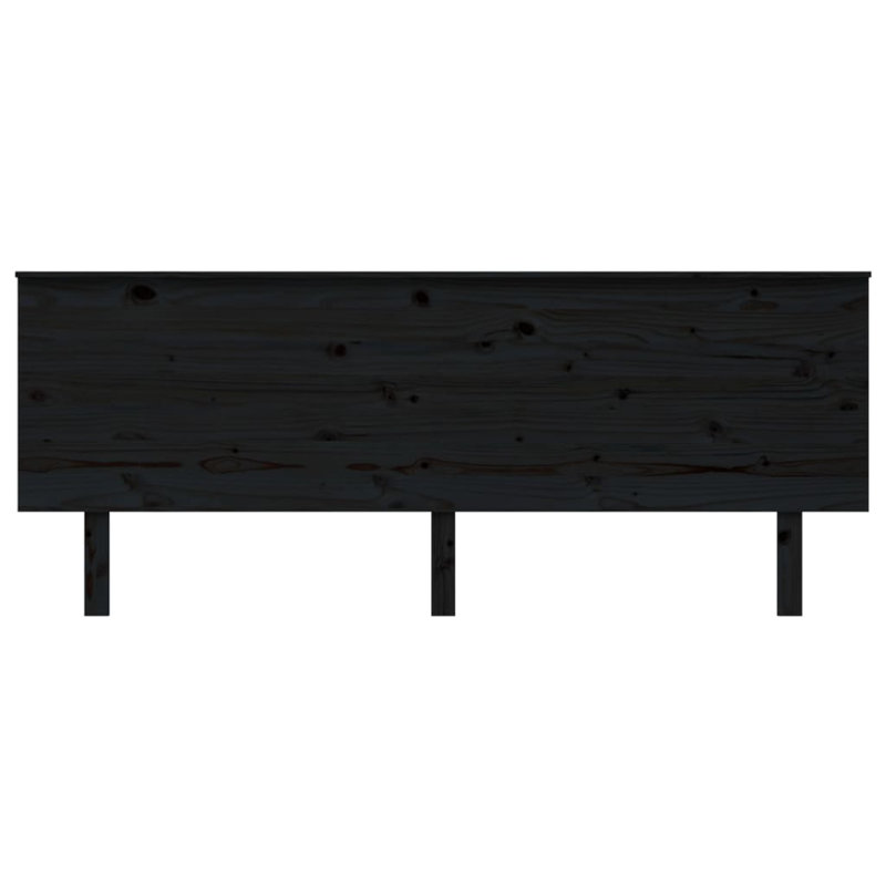 Jamah Solid Wood Headboard, 204 x 82.5 cm, Black