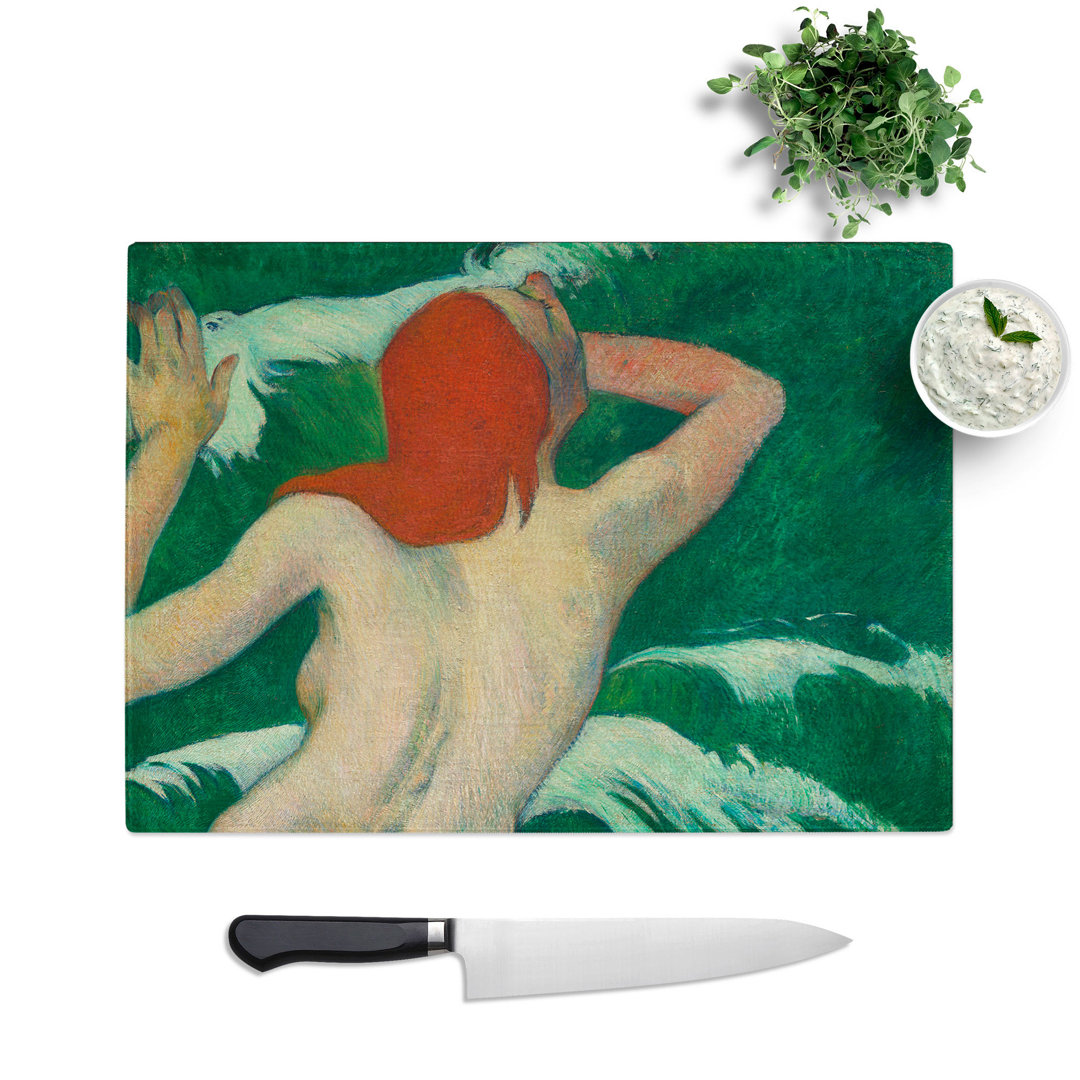 In the Waves by Paul Gauguin Chopping Board