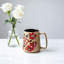 Grande grande tasse à café en céramique de 24 oz avec poignée, tasse à café à motif floral rétro, très grande tasse à thé, lavable au lave-vaisselle et au micro-ondes. (Kaki)