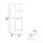 Garde-manger Eiffel, deux tablettes extérieures, armoire à une porte, deux tablettes intérieures - blanc