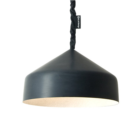 1 - Light Grey Dome Pendant, Black/White