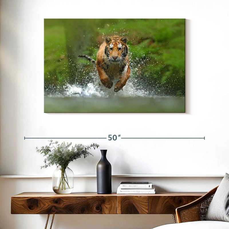 Running Tiger, 26" H x 39" W