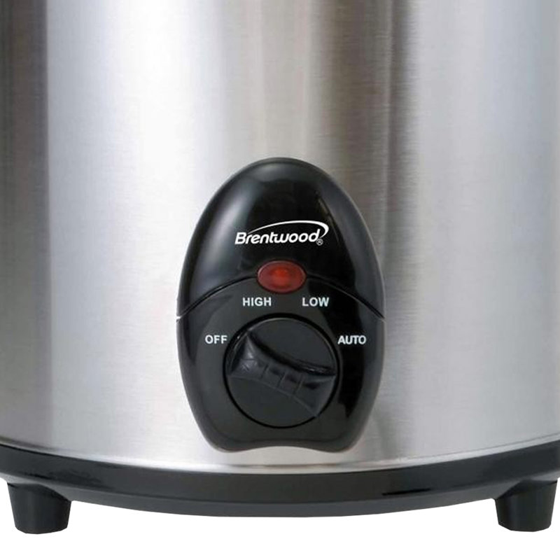 Brentwood 3 Qt Slow Cooker, Black/Silver