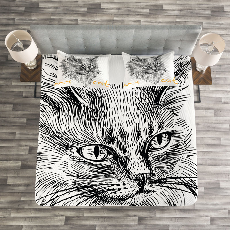 Animal Bedspread Set with Shams, 220 x 264 cm