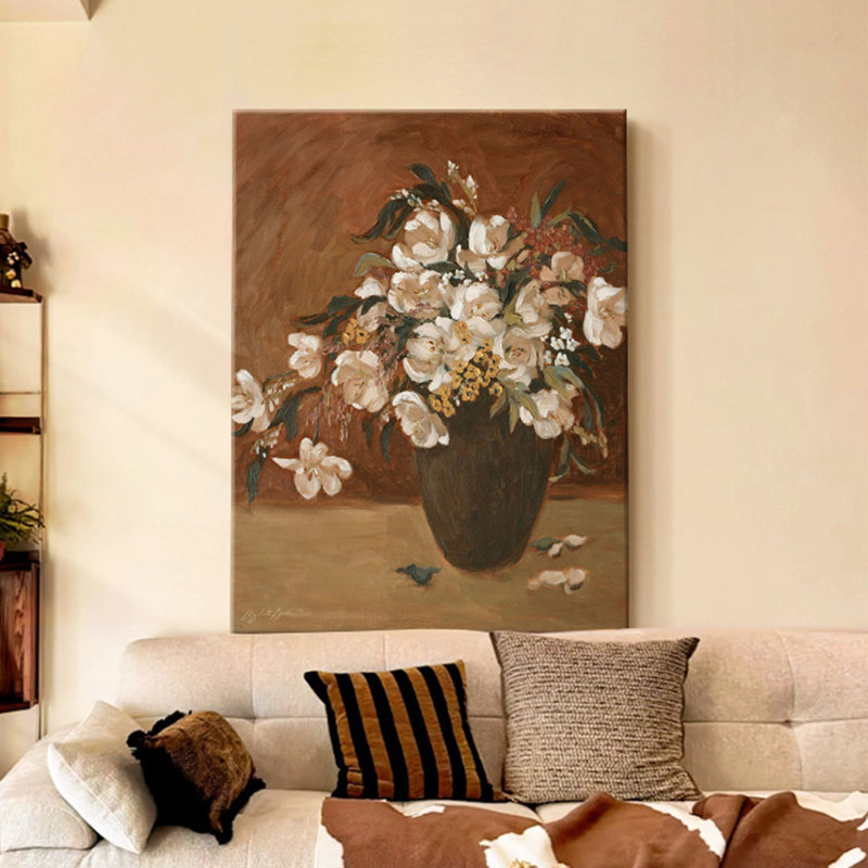 Art mural Mid-Century moderne en tissu pour le salon, H 39,37 po x l 29,53 po