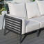 Canapé de patio en aluminium avec coussins Hudson