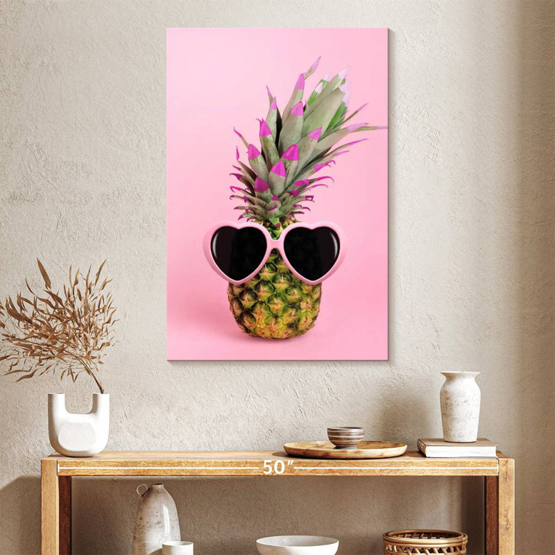 Pink Chic Pineapple, 39" H x 26" W