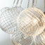 Luminaire suspendu moderne 27 po en forme de grappe 27 lumières avec globes en verre texturé soufflé à la main et finition chrome