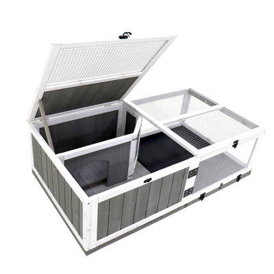 Maison pour animaux 43 po en bois pour l'extérieur - deux plateaux étanches pour les reptiles Lizards avec et pour les serpents