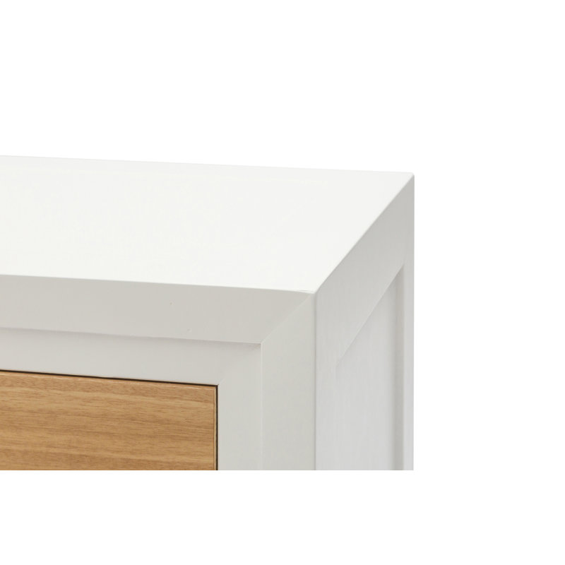 Settles 58cm W Manufactured Wood Bedside Table, Brown