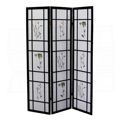 70" Tall 3-Panel Screen / Room Divider "Shoji", by Lark Manor