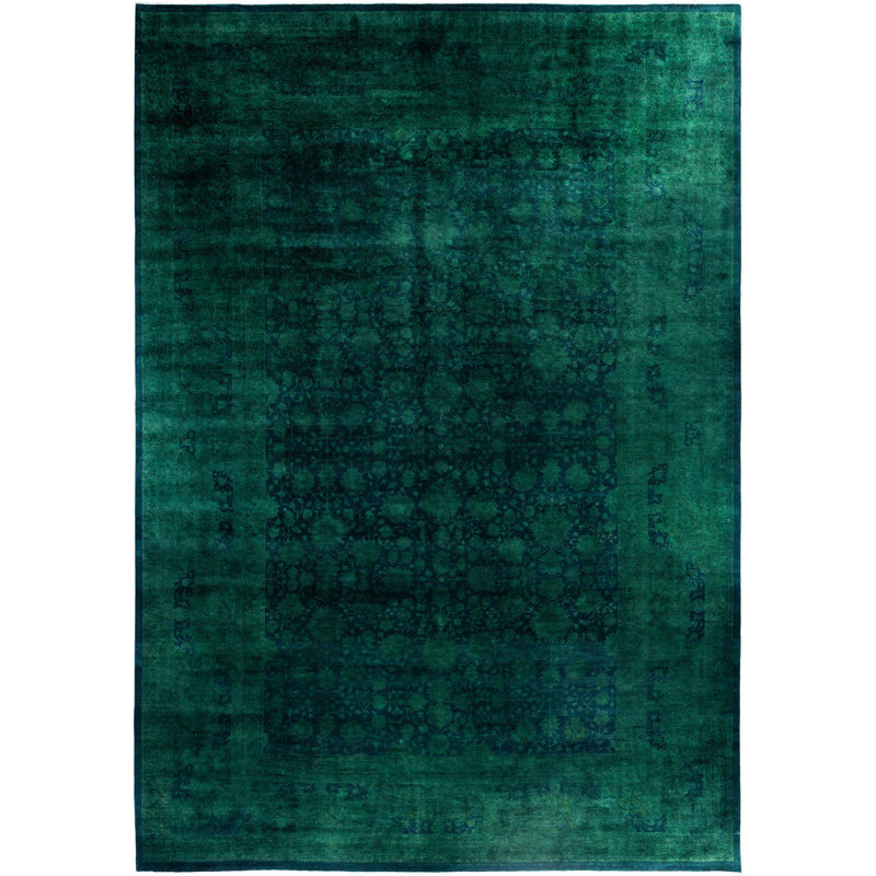 Overdyed One-of-a-Kind 12' 0" X 17' 6" Hand Knotted Area Rug