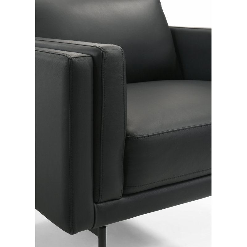Zaren Upholstered Accent Chair, Black, Black